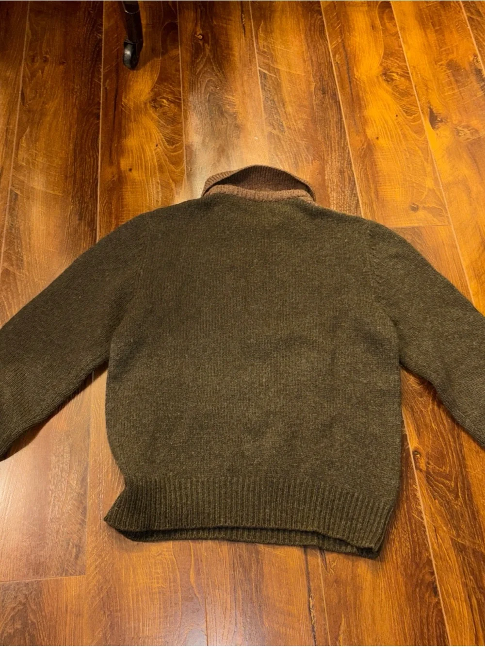 Vintage 70s Gucci Women's Brown & Gray Polo Sweater - Size Measured